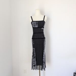 059_Elegant Black Sleeveless Dress PTP 15